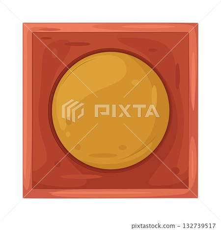 Illustration of yellow traffic light  132739517