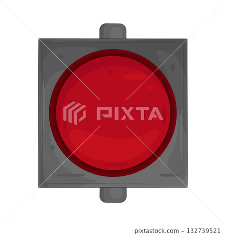 Illustration of red traffic light  132739521