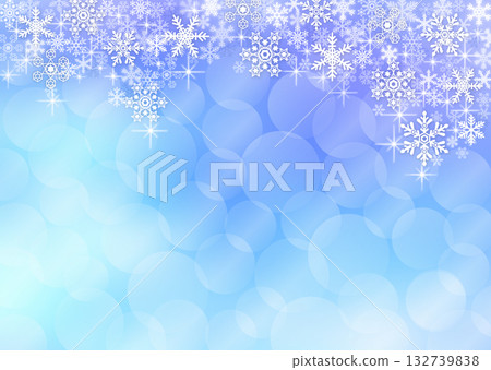 Snow crystal background material 132739838
