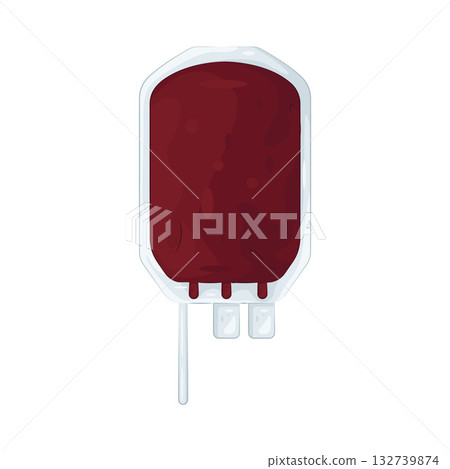 Illustration of blood bag 132739874