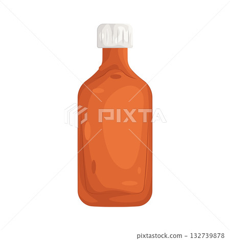Illustration of cough syrup  132739878