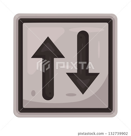 Illustration of two way sign Illustration of two way sign 132739902