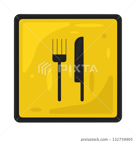 Illustration of restaurant sign Illustration of restaurant sign 132739905