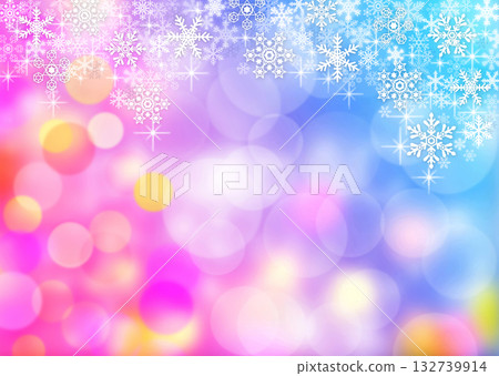 Snow crystal background material 132739914