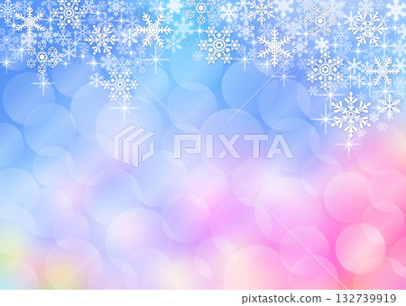 Snow crystal background material 132739919