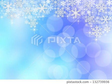 Snow crystal background material 132739936