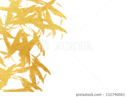 Gold leaf brush art Gold leaf brush art 132740001