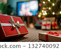 gift boxes in the decorated room 132740092