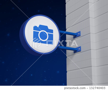 Business camera service concept, 3D rendering Business camera service concept, 3D rendering 132740403