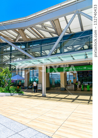 [Tokyo] Takanawa Gateway Station with its stylish exterior 132740433