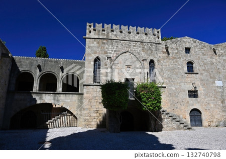 Rhodes old town aerial panoramic view in Rhodes island in Greece Rhodes old town aerial panoramic view in Rhodes island in Greece 132740798