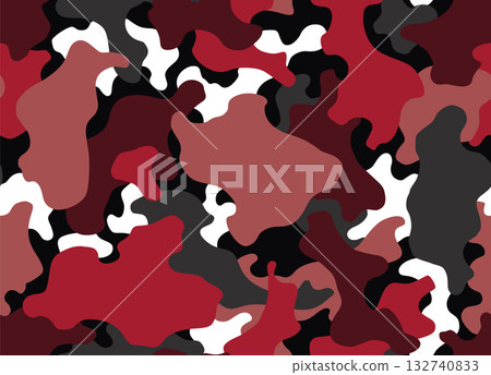 Camouflage texture seamless pattern. Abstract modern camo background for fabric and fashion textile print. Woodland style. Textures of classic clothing in masking style Camouflage texture seamless pattern. Abstract modern camo background for fabric and fashion textile print. Woodland style. Textures of classic clothing in masking style 132740833