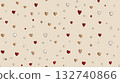 Hand drawn hearts creating seamless love pattern background 132740866
