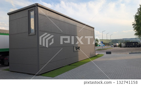 Contemporary Modern Modular Building Featuring Innovative and Stylish Design Elements Contemporary Modern Modular Building Featuring Innovative and Stylish Design Elements 132741158