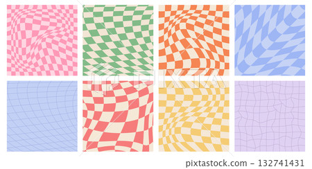 Groovy y2k checker pattern set 132741431