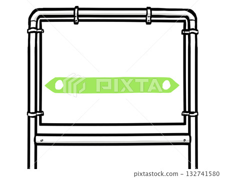 Brush-touch station sign 1 (Transportation/Railway) Simple 132741580