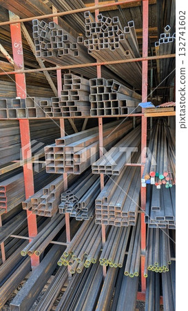 Durable, versatile steel stock for various applications in construction and manufacturing 132741602