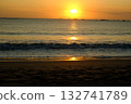 Beautiful sunset floating on the water 132741789