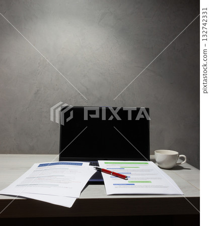 proofreading paperwork on table proofreading paperwork on table 132742331