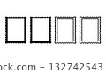 A set of stamp icons in various color schemes, consisting of white and black 132742543