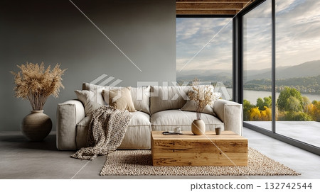 Nordic modern minimal living room Nordic modern minimal living room 132742544