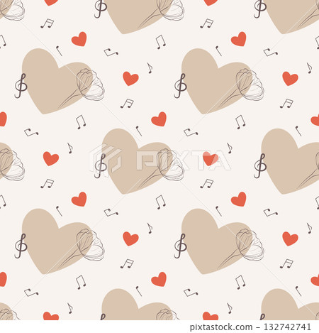 romantic seamless pattern romantic seamless pattern 132742741