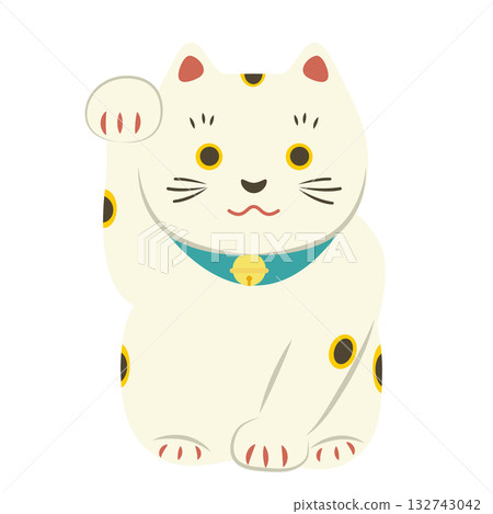 Simple illustration of a beckoning cat Simple illustration of a beckoning cat 132743042