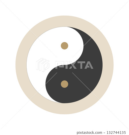 Winter solstice cultural symbol. Asian holiday with family feast and food traditions. Dongzhi vector illustration for social media post, greeting card, invitation 132744135