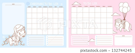 Christmas to do list. Outline New Year Cute Horse Set. Organizer for grid Month, To-Do and Note, memo. Vector Kids horizontal Template with cartoon pony. Symbol 2026 to Eastern calendar, Not AI Christmas to do list. Outline New Year Cute Horse Set. Organizer for grid Month, To-Do and Note, memo. Vector Kids horizontal Template with cartoon pony. Symbol 2026 to Eastern calendar, Not AI 132744245