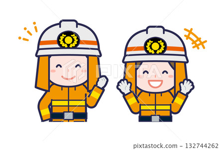 消防員/兩人/一男一女 02 消防員/兩人/一男一女 02 132744262