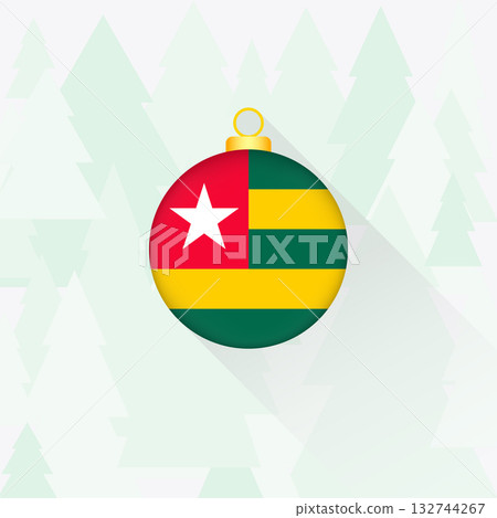 Togo National Flag Christmas Decoration. 132744267