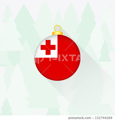 Tonga National Flag Christmas Decoration. 132744269