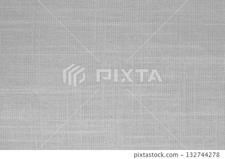 Light grey linen fabric texture background, seamless pattern of natural textile. 132744278
