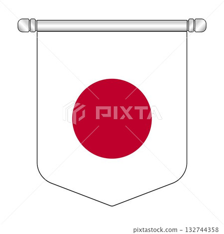 Equatorial Japan National Banner Symbol Hanging Equatorial Japan National Banner Symbol Hanging 132744358