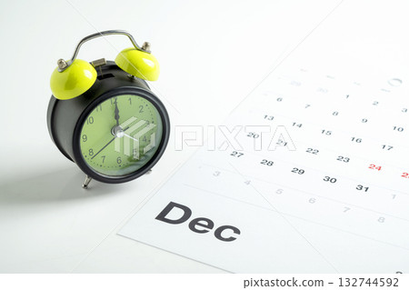 Calendar showing 1st January 2026 as the new year with an alarm clock. Happy New Year concept or Celebration Calendar showing 1st January 2026 as the new year with an alarm clock. Happy New Year concept or Celebration 132744592