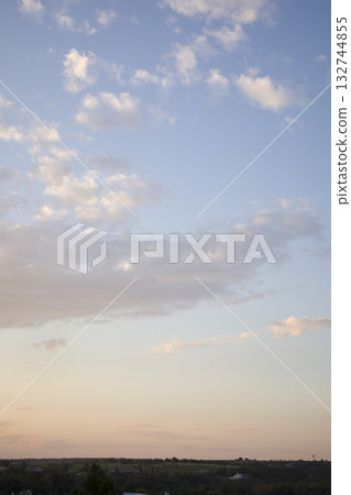 Sunset sky above the horizon. Sunset sky above the horizon. 132744855