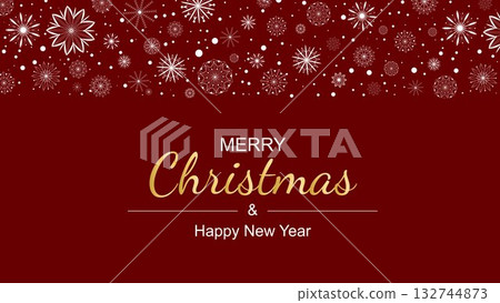 Merry Christmas and New Year banner 132744873