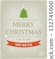 Christmas greeting card. Holiday background. Merry Christmas and Happy New Year. Vector 132745000