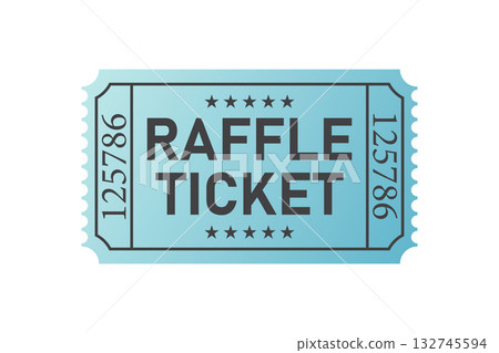 Blue raffle ticket icon Blue raffle ticket icon 132745594