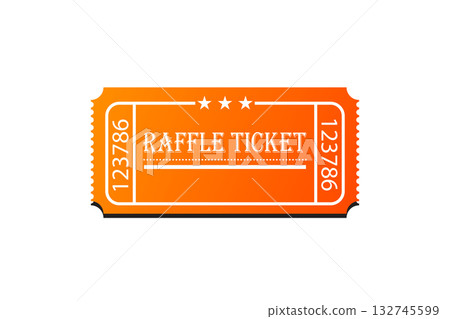Orange Raffle Ticket Orange Raffle Ticket 132745599