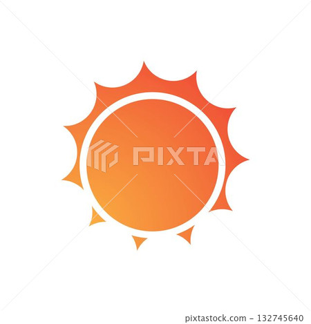 Sun illustration logo vector design 132745640