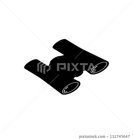 binoculars logo icon illustration flat 132745647