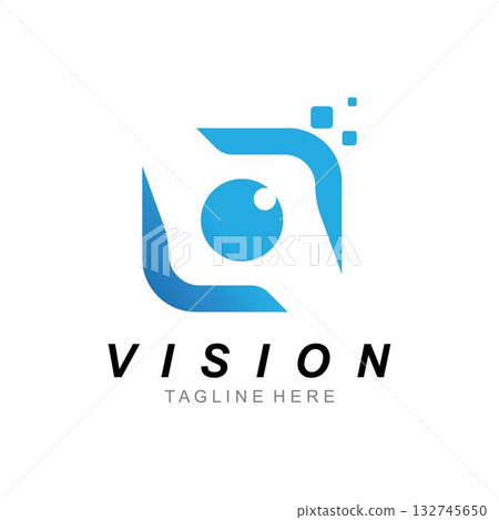 vision eye logo icon vector isolated 132745650