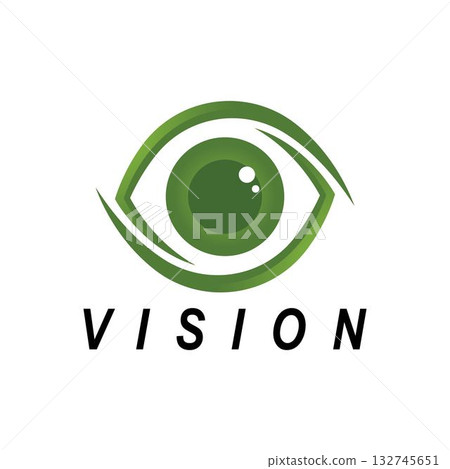 vision eye logo icon vector isolated 132745651
