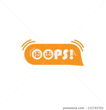 oops on speech bubble like big mistake icon. vector 132745703