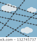 Barbed wire illustration vector design 132745737