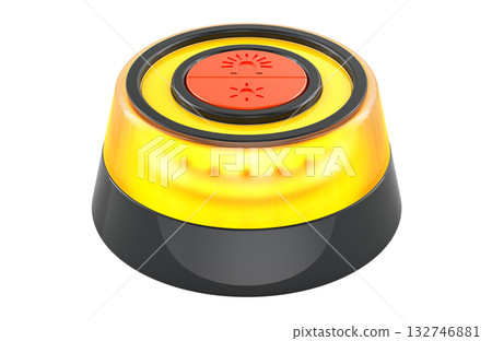 Emergency V16 warning beacon for car breakdown. 3D rendering 132746881