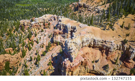 Aerial Blowhard Mountain Red Rock Formations and Pine Forest Dixie National Forest Aerial Blowhard Mountain Red Rock Formations and Pine Forest Dixie National Forest 132747155
