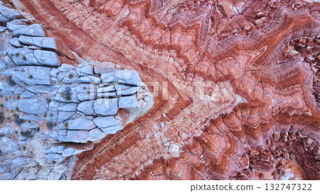 Aerial Desert Boulders and Red Sedimentary Rock Patterns Canyon Point Utah Aerial Desert Boulders and Red Sedimentary Rock Patterns Canyon Point Utah 132747322
