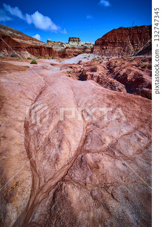 Eroded Desert Rivulets and Red Rock Formations Kanab Utah Eroded Desert Rivulets and Red Rock Formations Kanab Utah 132747345